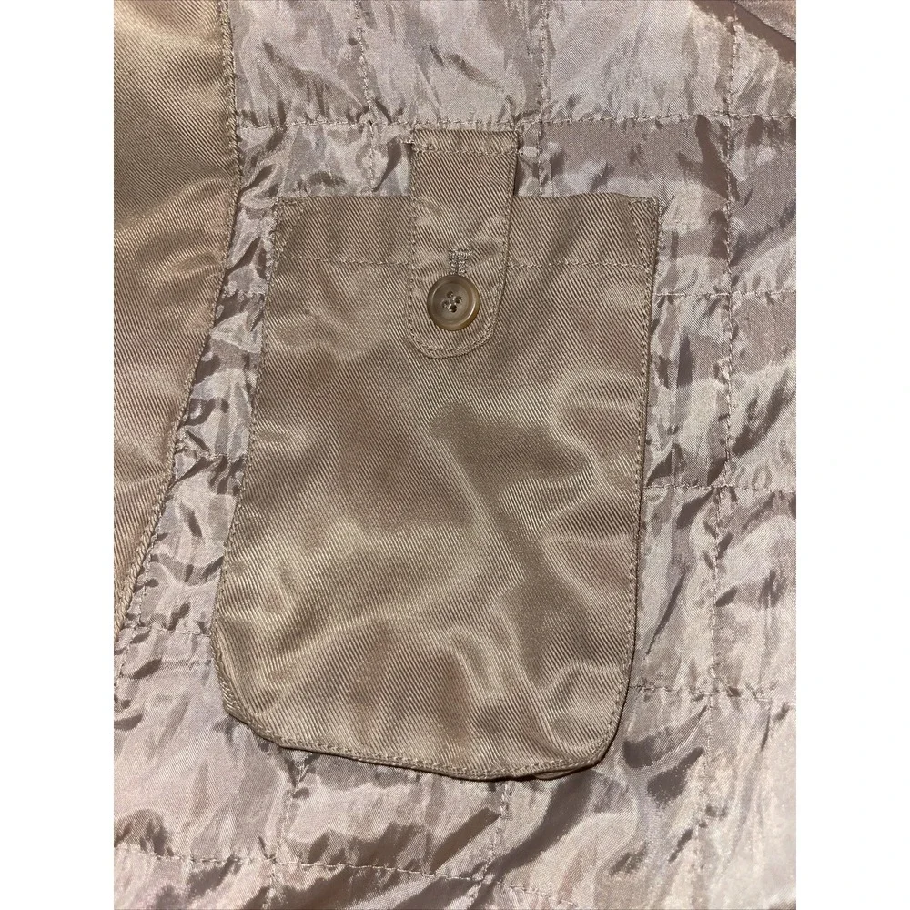 Botany 500 Men's Large Tan Casual Coat Jacket Button Up Quilted Lining Soft